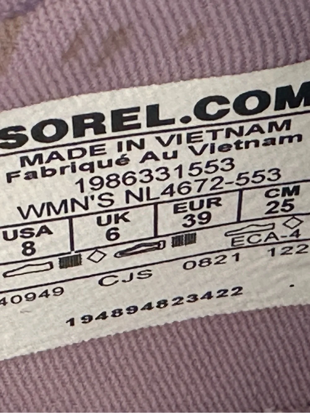 Sorel Women's Light Purple Knit Lace-Up Sneakers